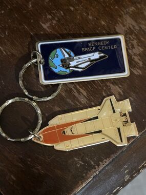 Vintage NASA Space Shuttle Keychain Set.